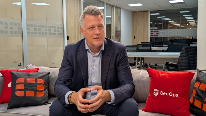 Robert May, en las oficinas de Fortinet en Buenos Aires. Foto: Clarín