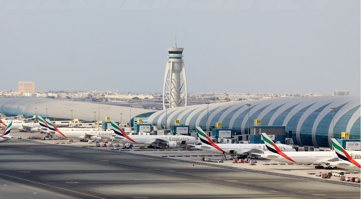 El aeropuerto de Dubai. El aeropuerto de Dubai.
