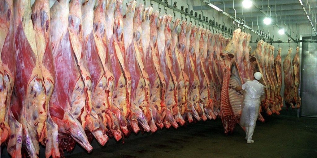 Friar, carne, frigorífico