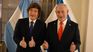 El presidente Javier Milei y el premier Benjamín Netanyahu en una de sus varias reuniones.